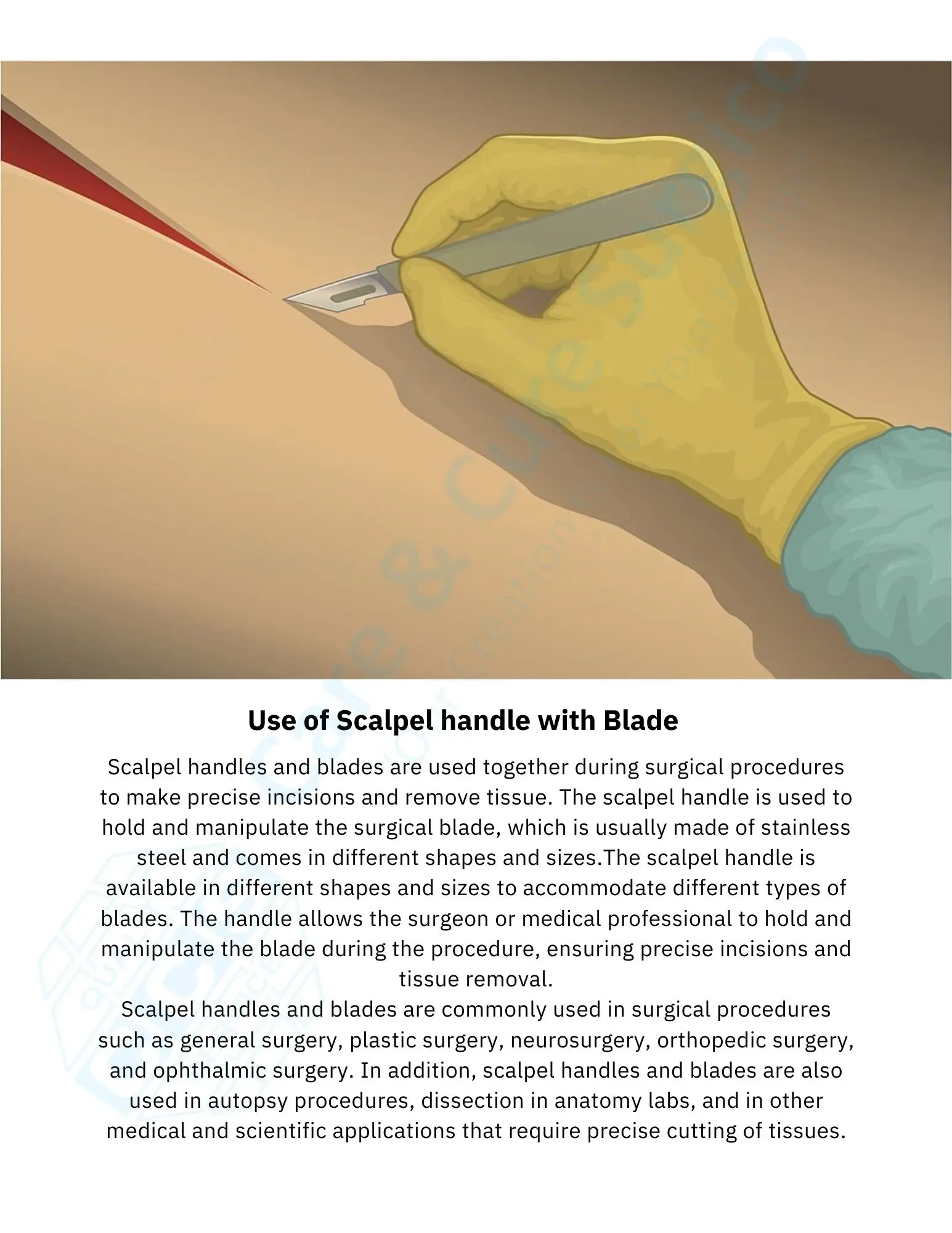 Surgical Instruments Custom Scalpel Handle Health Care Supplies