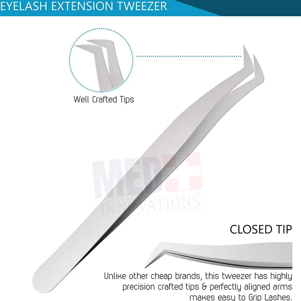 Best Fiber Tips Professional Eyelash Extension Tweezers For Grip
