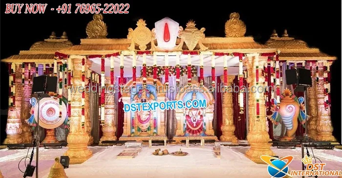Traditional Wedding Tirupati Balaji and Lakshmi Mandapam Hindu Wedding  Vidhis Mandap Maharaja Wedding Ceremony Mandap Australia