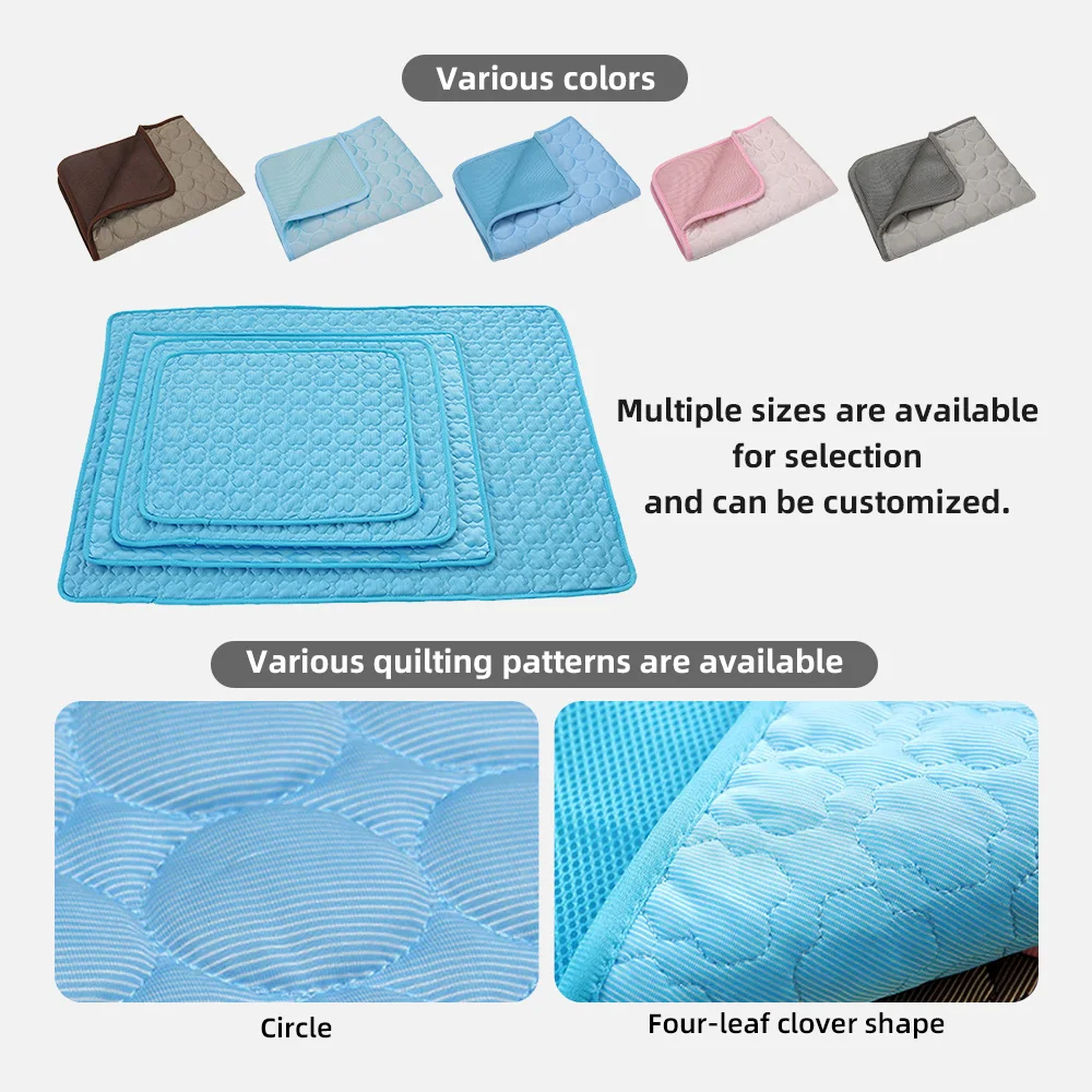 Wholesale Washable Ice Silk Mat Self Cooling Sleeping Kennel Pad Pet R - product detail 4