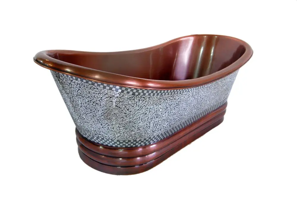 Mosaic Nickel Copper Bathtub Luxury Modern Design Suitable For Hotel