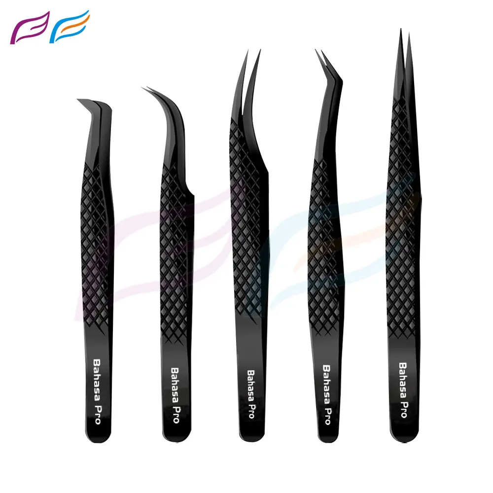 Stainless Steel Eyelash Tweezers Custom Logo Eyelash Extension Tweezers