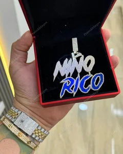 VVS Moissanite Diamonds Gold Plated Hip Hop Letter Pendant New Design Handmade Jewelry Men Classic Customizable Pendant