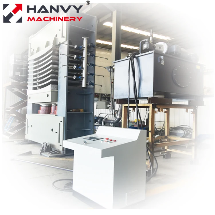 Hanvy Plywood Machinery Multiple Layers 350T Hot Press For Curved Plywood