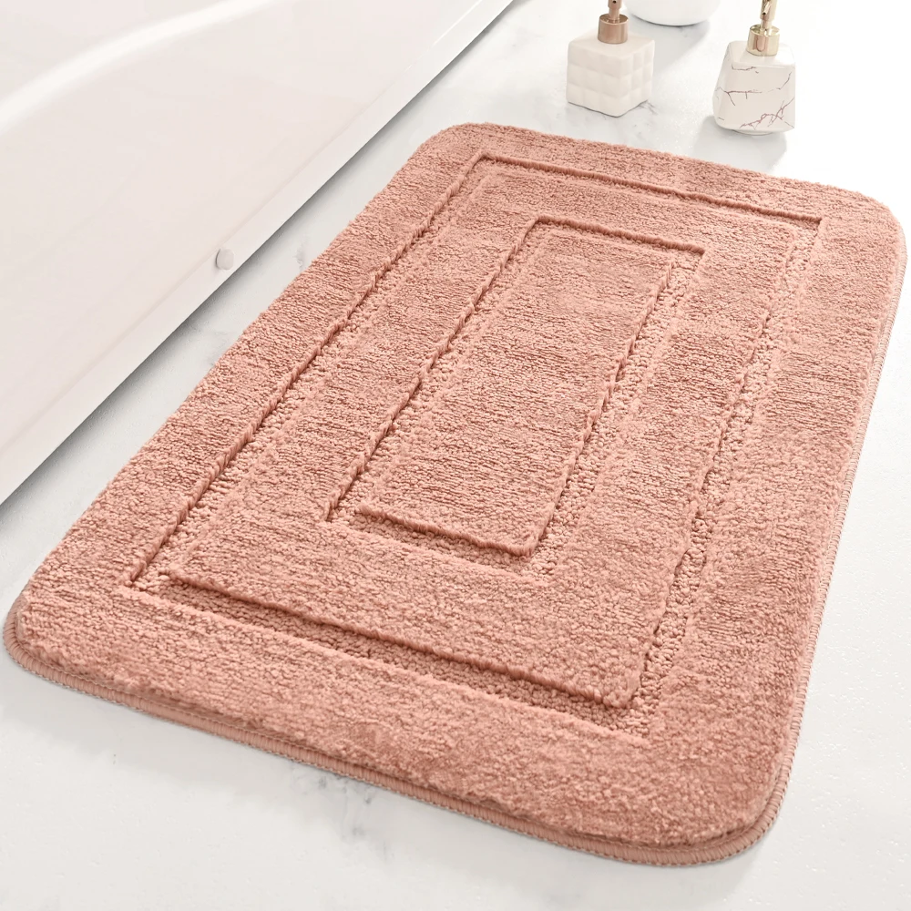 Popular Microfiber Door Bath Mat Soft Plush Anti-Slip Super Water Absorbent Bath Rugs Floor Mat Bathroom Mat