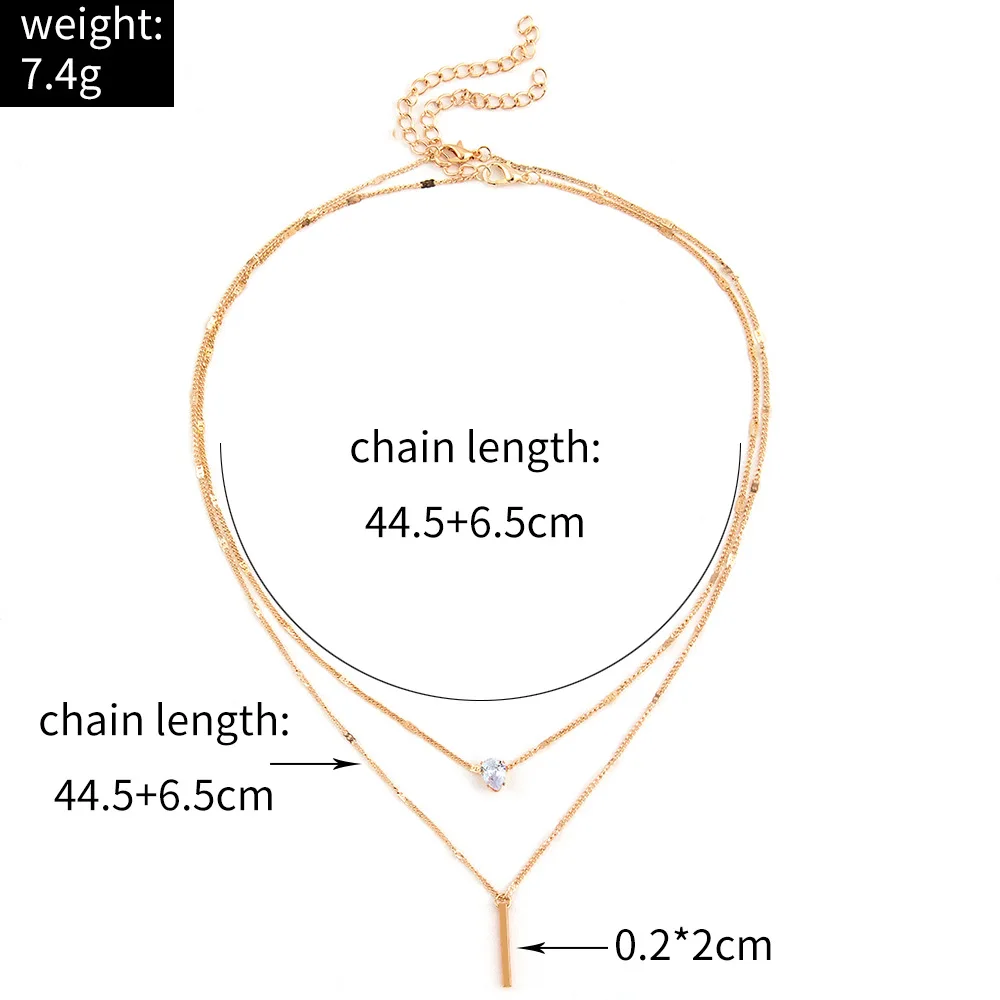 2023 new Luxury Long Crystal Couple Necklace Wedding Valentine Necklace Water Droplets Necklace for Woman girl