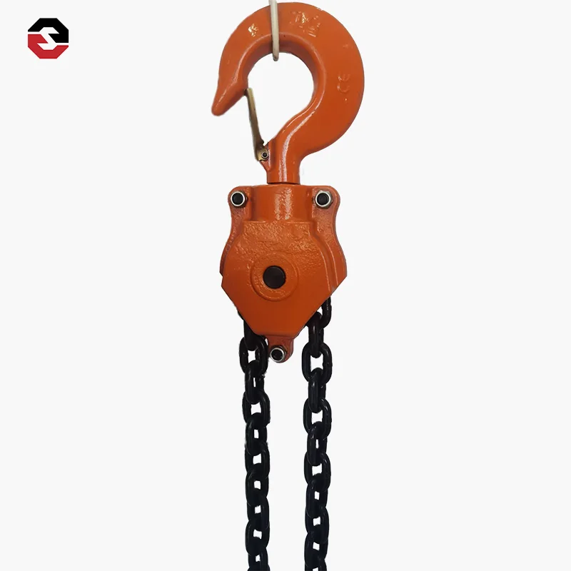High Quality 10 Ton Hand Chain Construction Hoist Heavy Duty Manual Safety Hook Block