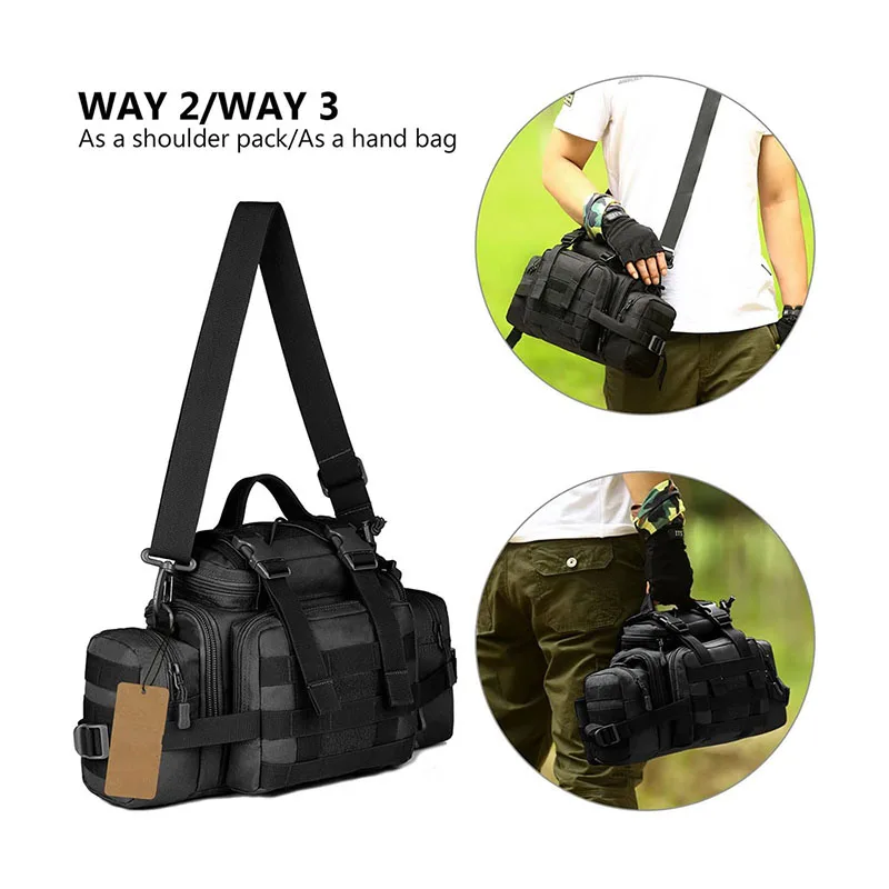 Large Capacity Tactical Duffle Bag Gym Training Shoulder Bag for Travel Practical Tactical Shoulder Bag Handbag