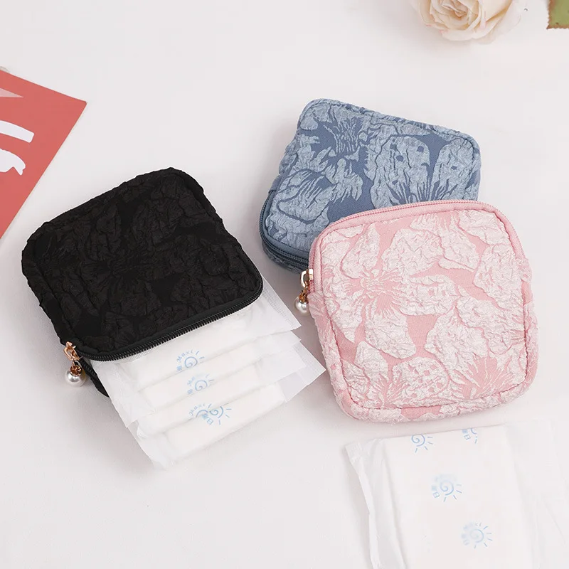 Sanitary Pads Storage Bag Napkin Zipper Pouch Sanitary Pouches Sanitary