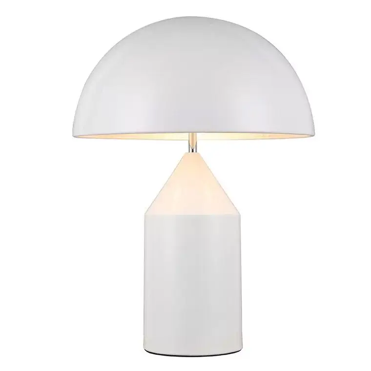 Modern Blow Milk White Glass Mushroom Energy Saving LED Desk Lamp for Hotel Home Shop Office