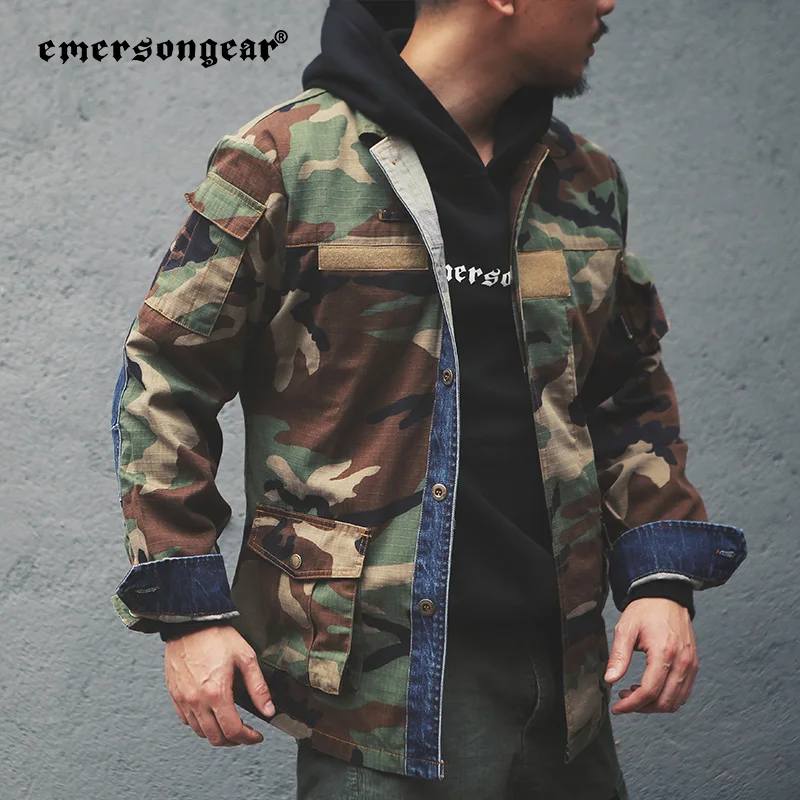 Emersongears 2022 Men's Vintage Style Casual Camouflage Outdoor Track  Custom Jacket Windproof Men Denim Jacket - Buy Custom Jacket,Jacket Men,Men  Denim Jacket Product on 