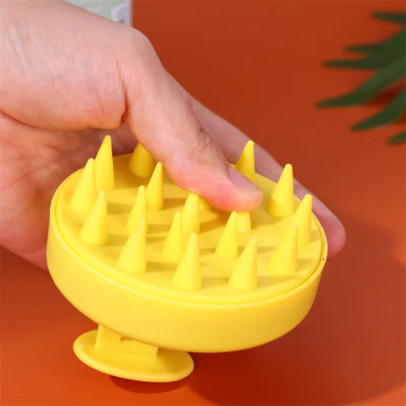 Factory Wholesale Soft Shampoo Brush Scalp Massage Hair Washing Brush Custom Logo Plastic Handle Detangling Hair Brush