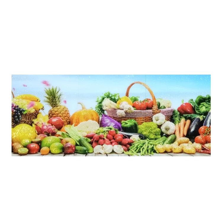 Living Room Background Fruit Pattern 3D Ceramic Wall Tile Designs 3D Wall Decor Tile for Bedroom