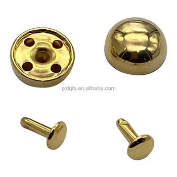 half a ball 18 mm diameter rivets golden Rivets iron doubles side smooth Rivets Metal Studs Mushroom shaped for bags' bottom