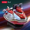 White + red motorboat