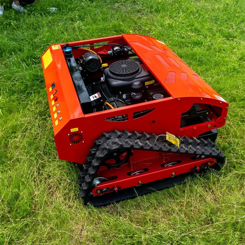CE/EPA Remote-controlled Tracked Lawn Mower Cutting Width 1000mm Longxin Engine One-key Start 5.2 Acres Per Hour Robotic Mower