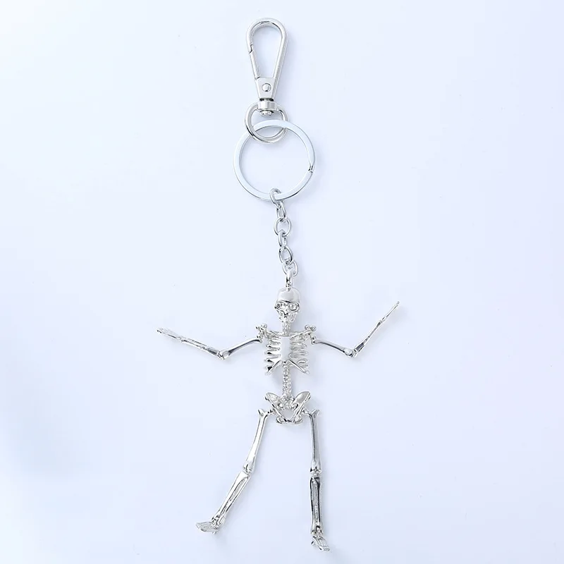 Lot De 4 Breloques Squelette Pour Femme - Pendentif Poupée Avec Broche - Alliage De Zinc