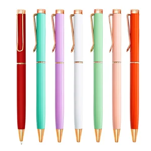 High Quality Metal Ballpoint Pen with Custom Logo for Office Stationery and Business Promotional Advertising Gift