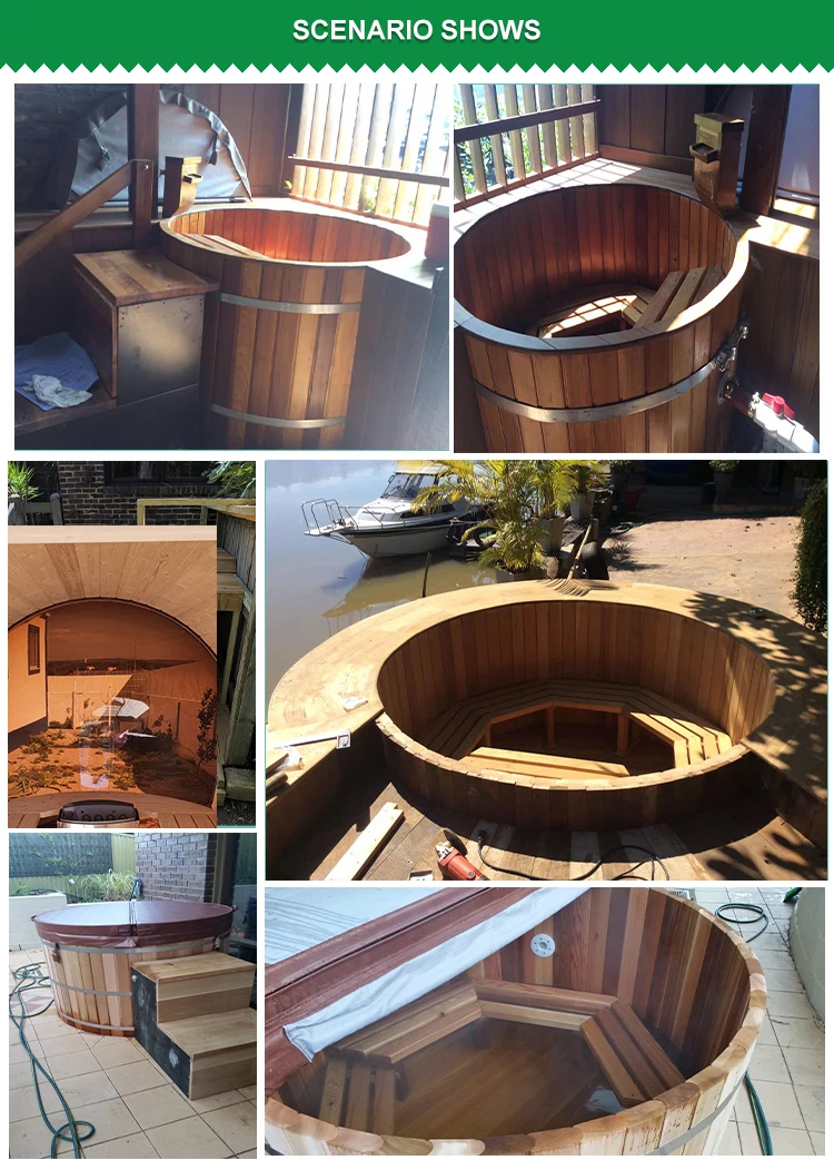 Hot Tubs And Swimming Pool Outdoor Free Sex Hot Sell 4 Person Hot Tub Red Cedar Sauna Outdoor 
