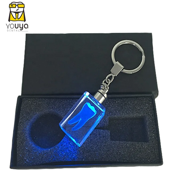 
 Персонализированный Хрустальный светодиодный стоматологический брелок для зубов, подарок для клиники  