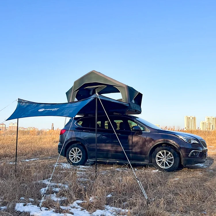 New Island of Fish Inflatable Car Rooftop Tent for Family Camping
