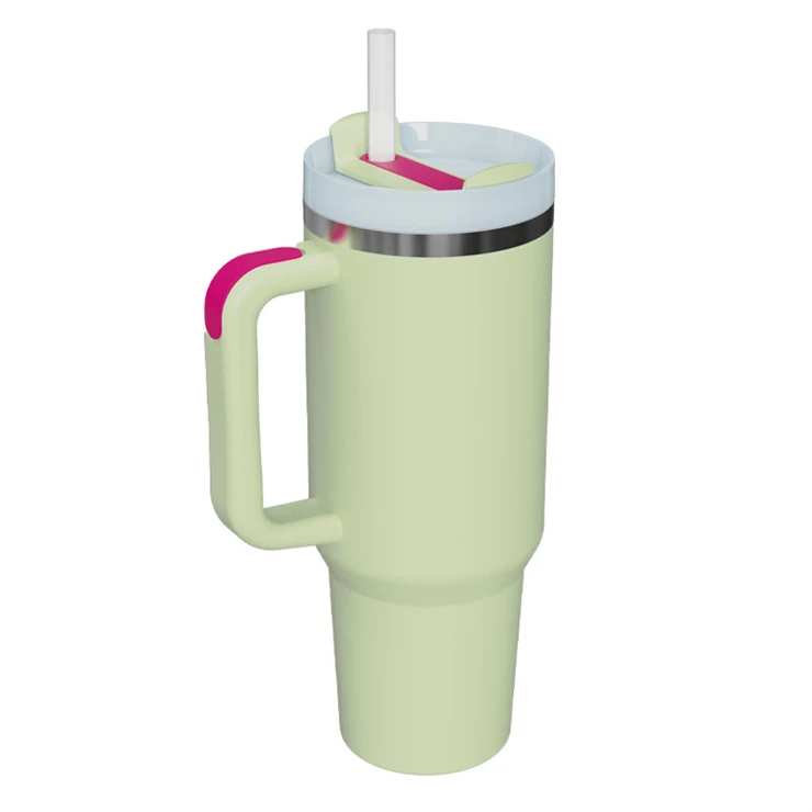 Meoky 40oz Tumbler with Handle, Leak-proof Lid and Straw