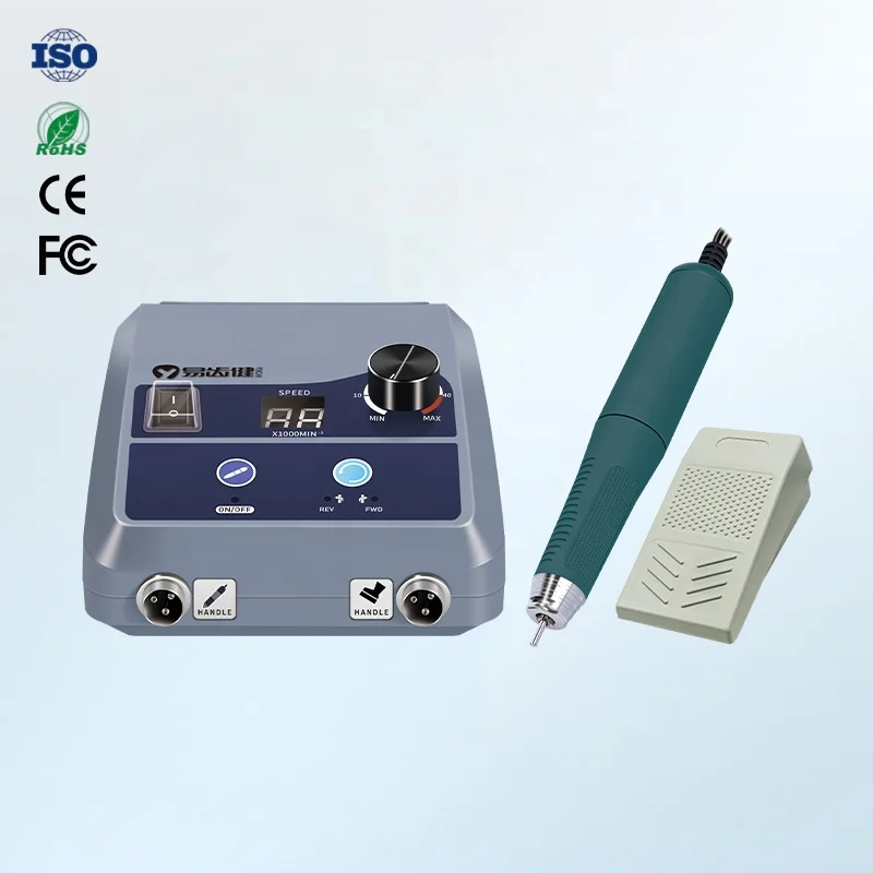 mesin Poles Rotary Portabel Mikromotor Laboratorium Gigi Tanpa Sikat 2028 untuk Logam, Kaca, Batu, Perhiasan, dan Ukiran Giok