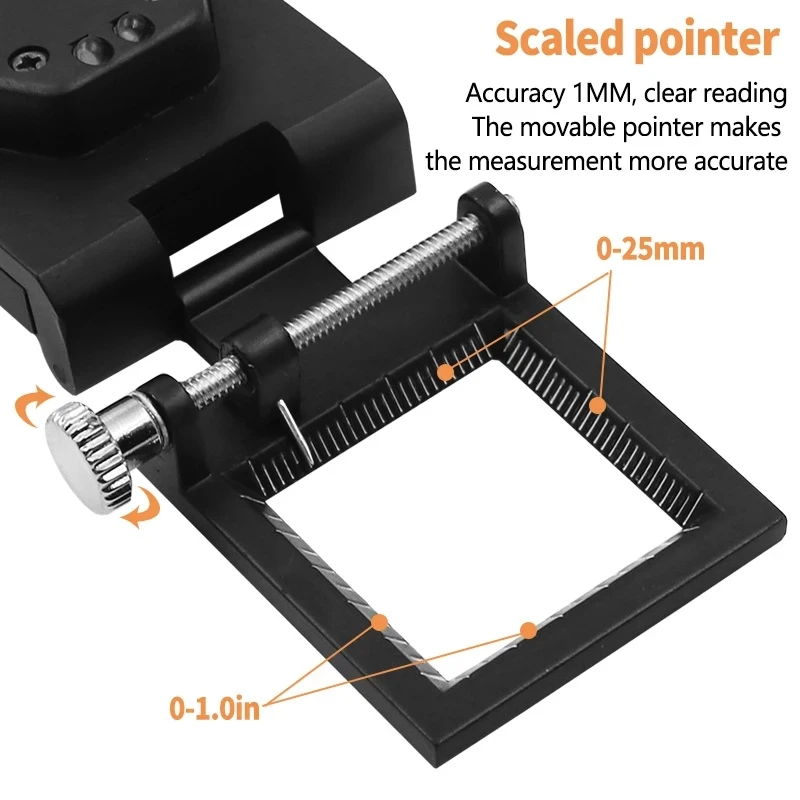 Foldable Magnifier Jewelry With Scale Handheld Magnifying Glass Pocket Exquisite Jewelry Magnifying 10X LED Textile Optical Magn