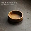 Walnut wood - round deep dish - small