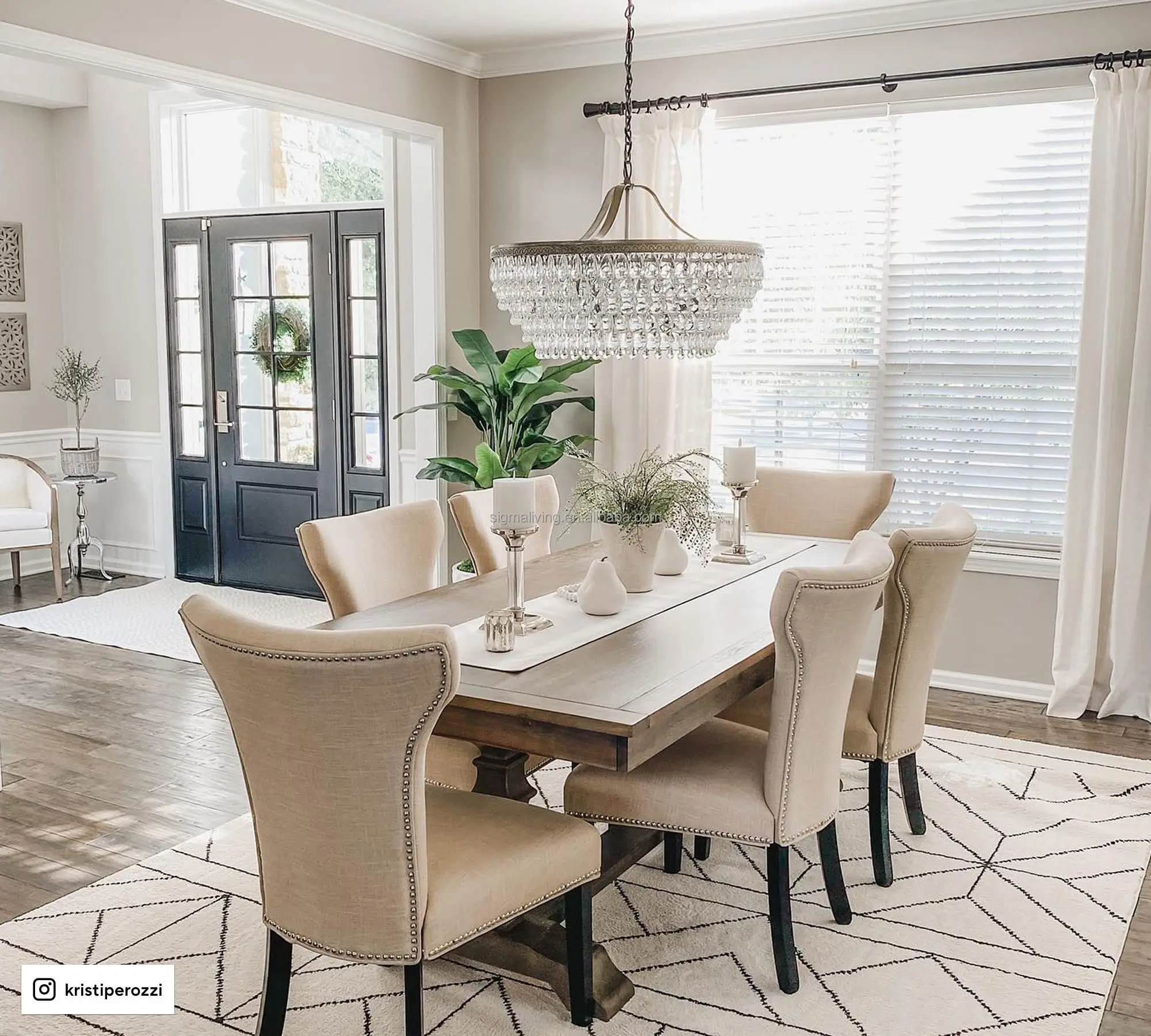 light luxury crystal chandelier round chandelier