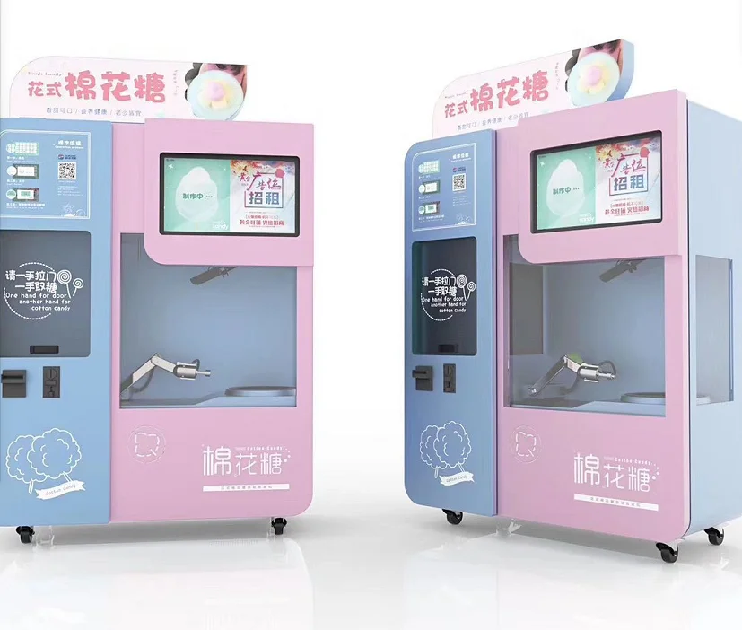 High Speed Candy Floss Making Machine Full Automatic Floss Flower Vending Machine Automatic Cotton Candy Making Machine