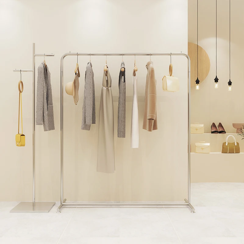 Durty Color Rack Image Kainice Fashion Design - Heavy Durty Cloth Store Gold Metal Display Rack