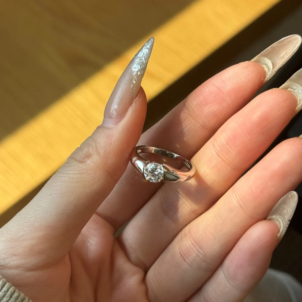 KAKODIY Antique Jewelry 925 Sterling Silver Engagement Women's Wedding Matte Star Oval Ring detail 1