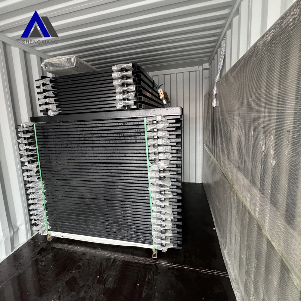 VerifiedPro Factory Shengxiang Wrought Iron Fence Metal Ornamental Picket Fence Panel Sliding Gate for Home Garden Fencing