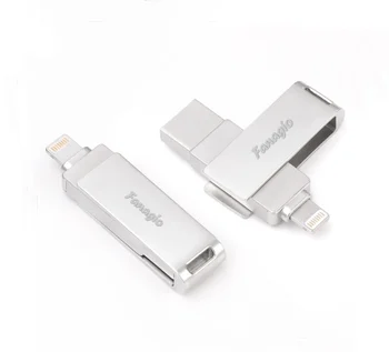 OTG USB Flash Drive for apple IOS android cell phone Metal USB Memory Stick 16GB 32GB 64GB 128GB
