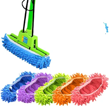 Factory Direct Washable Microfiber Mop Slippers for Men and Women