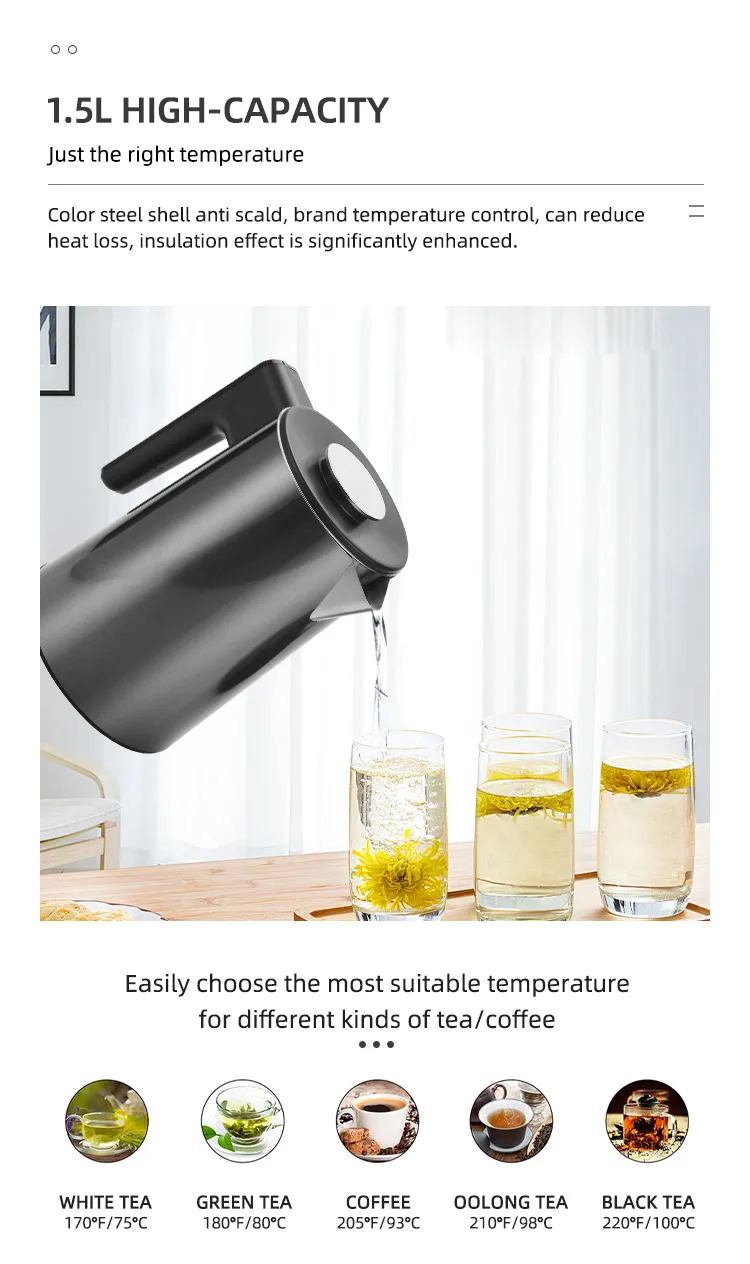 Electric Kettle 1.5l,Manufacturer Wholesale And Direct Sales,Reliable