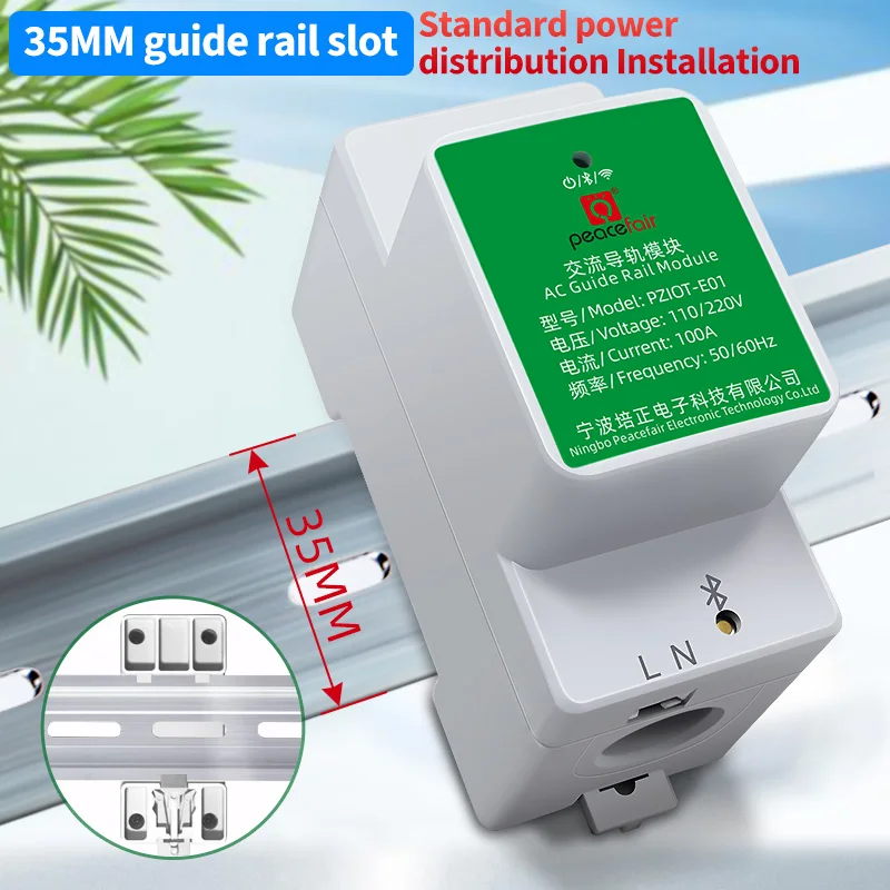 Peacefai Smart Life APP WiFi IoT Electric Power Analyzer 6 1 AC Wattmeter Ammeter Single Phase Kwh Meter Din Rail Energy Meters