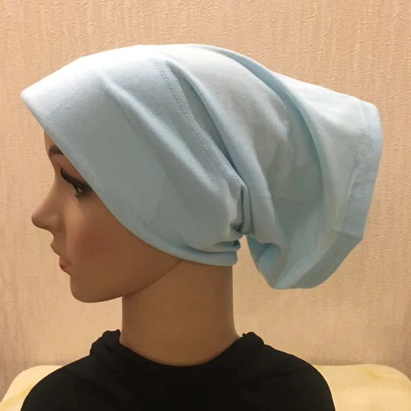 Plain With Cardboard Tube Hats Underscarf Muslim Turban Stretch Stiff Front Inner Hijabs Head Scarf Under Hijab Bonnet XDH066