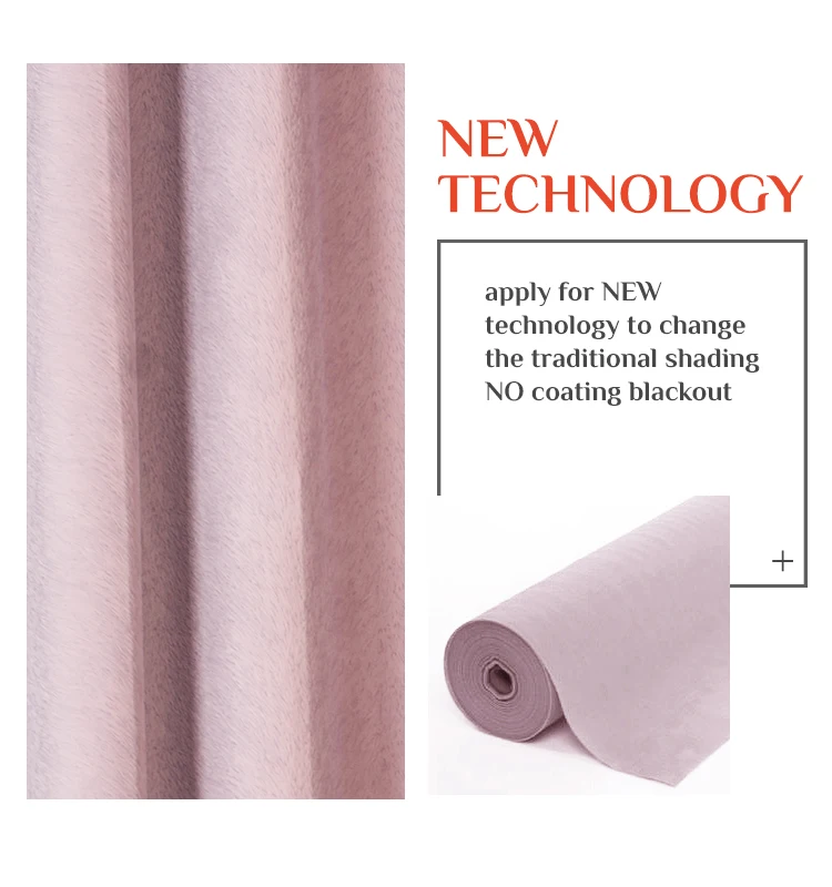 Cute Lovely Pink Living Room Curtains Thick Sound Proof Velvet Curtain Fabric Full Balckout Shading Velvet Fabric