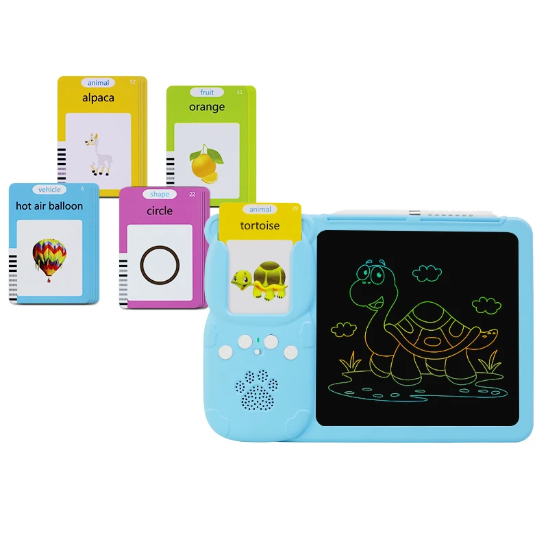 Magic  Kid Digital Pad LCD Drawing  Talking Flash Cards  Portable Graphics  Flash Card Reader Handwriting Education Board