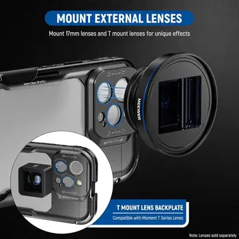 Neewer Pa074 67mm Filter Adapter Phone Cage 17mm Lens Backplate Phone Stabilizer 16 Pro Max Phone Cage detail image