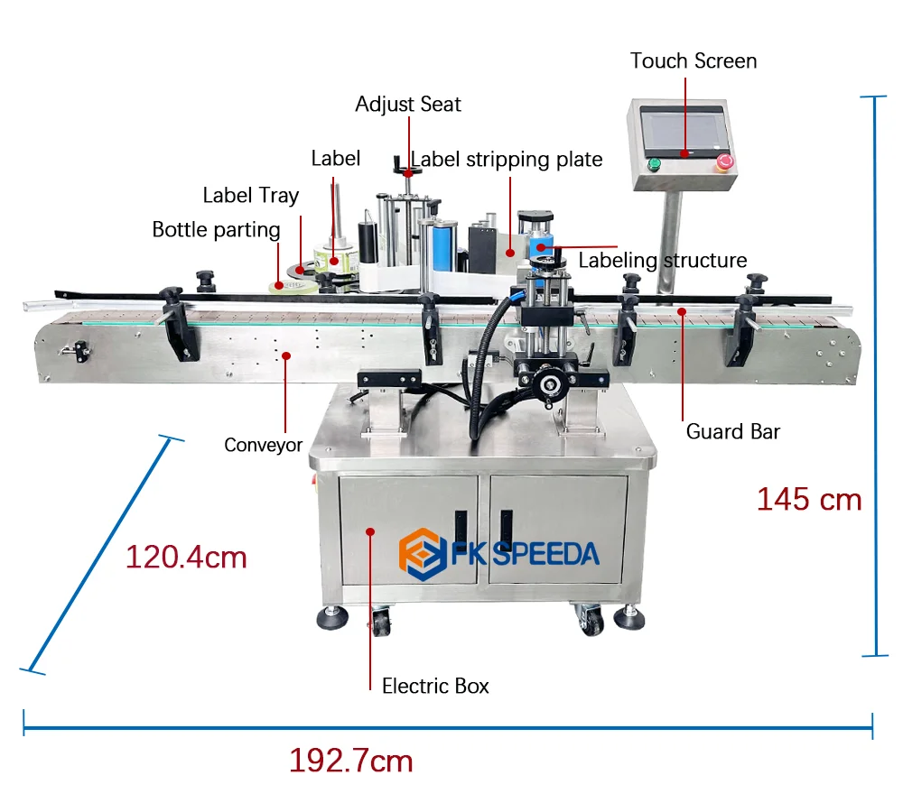 Wholesale Price Labeling Machine for Plastic Bottles Glass Bottle Jar Round Bottle Automatic Labeling Machine