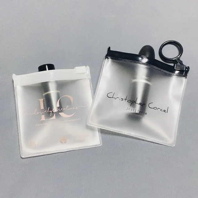 Wholesale Custom Printed Small Jewelry Frosted Packaging Plastic Bags Zipper Bags With Logos Mini Earring Ziplock Zip Pouch