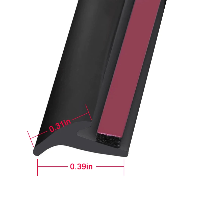 Modern Flexible PVC T-Shape Weather Strip Gap Blocker Self-Adhesive Insulation Seal for Car Door Window Modern Design Accessory
