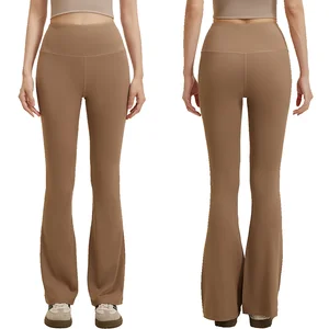 Custom High Quality Quick Dry Gym Wear Pure Custom Logo High Waist Fitness Workout Sports Pants for Women