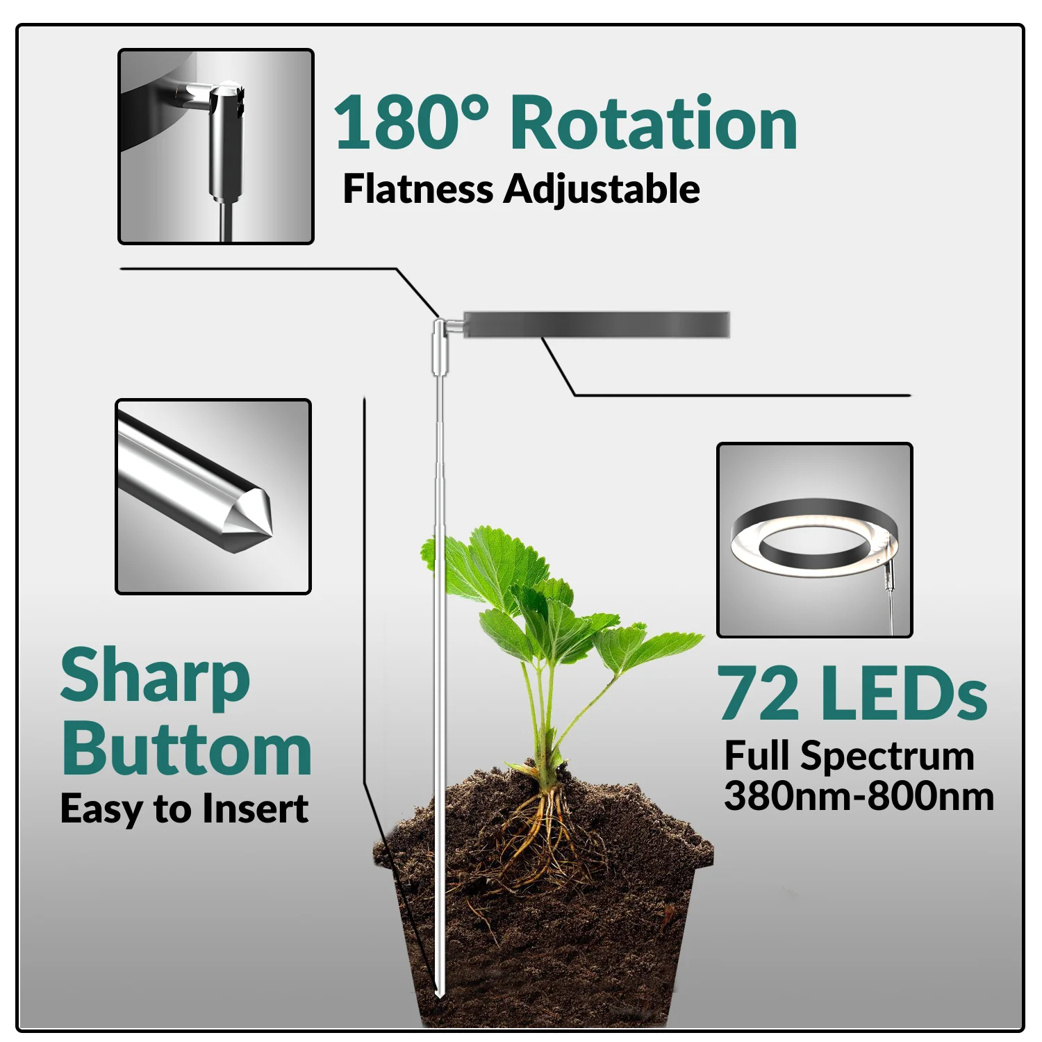 Светодиодный светильник для выращивания растений, приглушаемая Настольная лампа с таймером, для комнатных растений, с USB, 12 Вт
