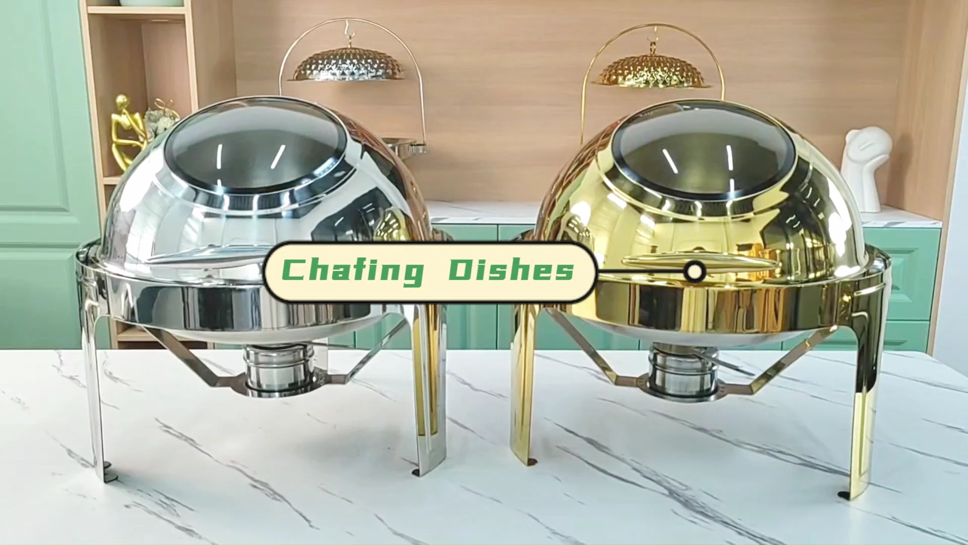 Food Warmers Buffet Chafing Dish Party Food Warmer Buffet Server Gold