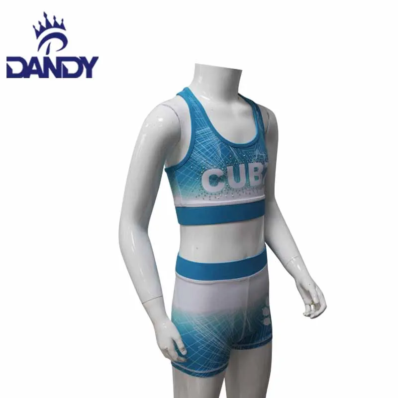 Dandy Custom Sublimation Youth Cheerleading Uniforms Dance Costume Ombre Cheer Practice Wear