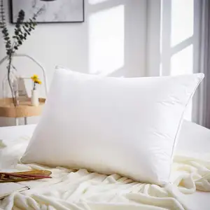 Natural OEKO-TEX Standard Goose Feather Oreillers Almohada Machine Washable Cushions Home Decor Pillow for Bed
